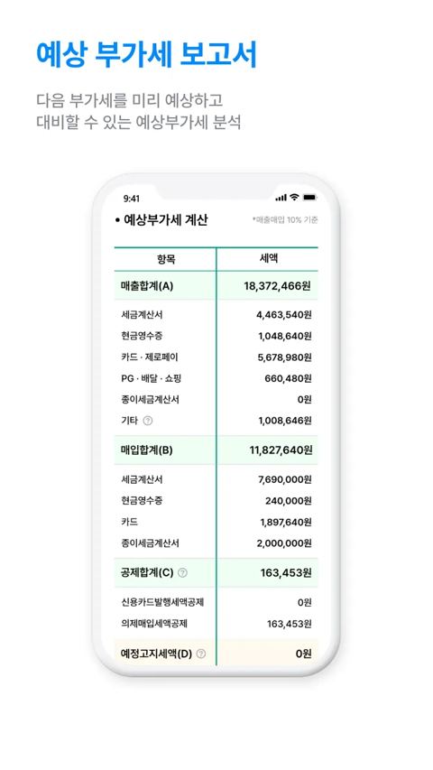 예상 부가세 보고서